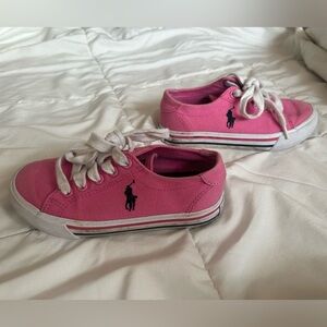 Toddler size 11 sneakers pink Polo Ralph Loren